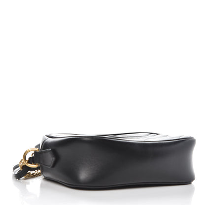Gucci Calfskin Matelasse Mini GG Marmont Chain Shoulder Bag Black 4 of 9