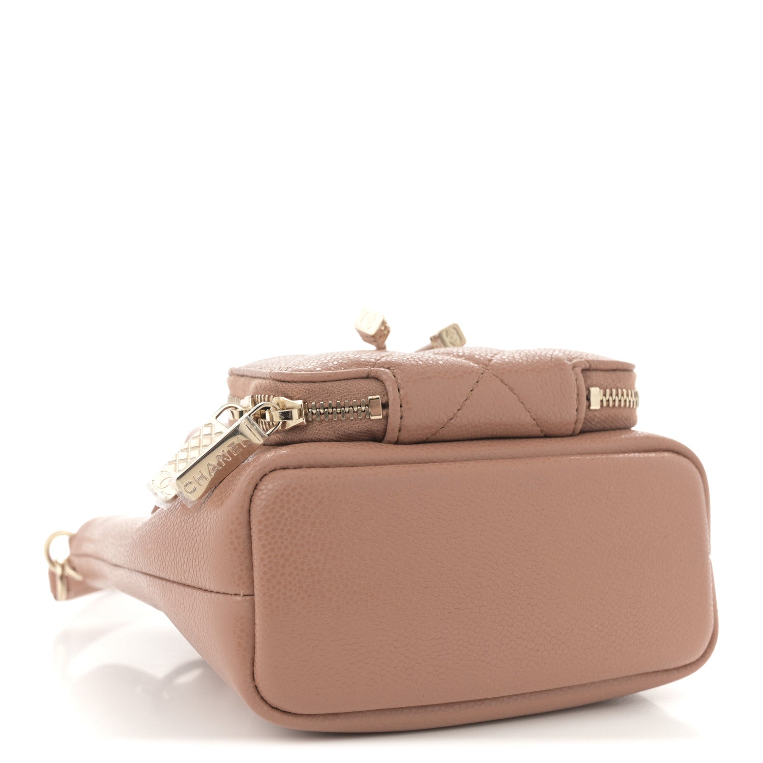 Chanel Shiny Grained Calfskin Quilted Mini Clutch With Chain Brown 4 of 11