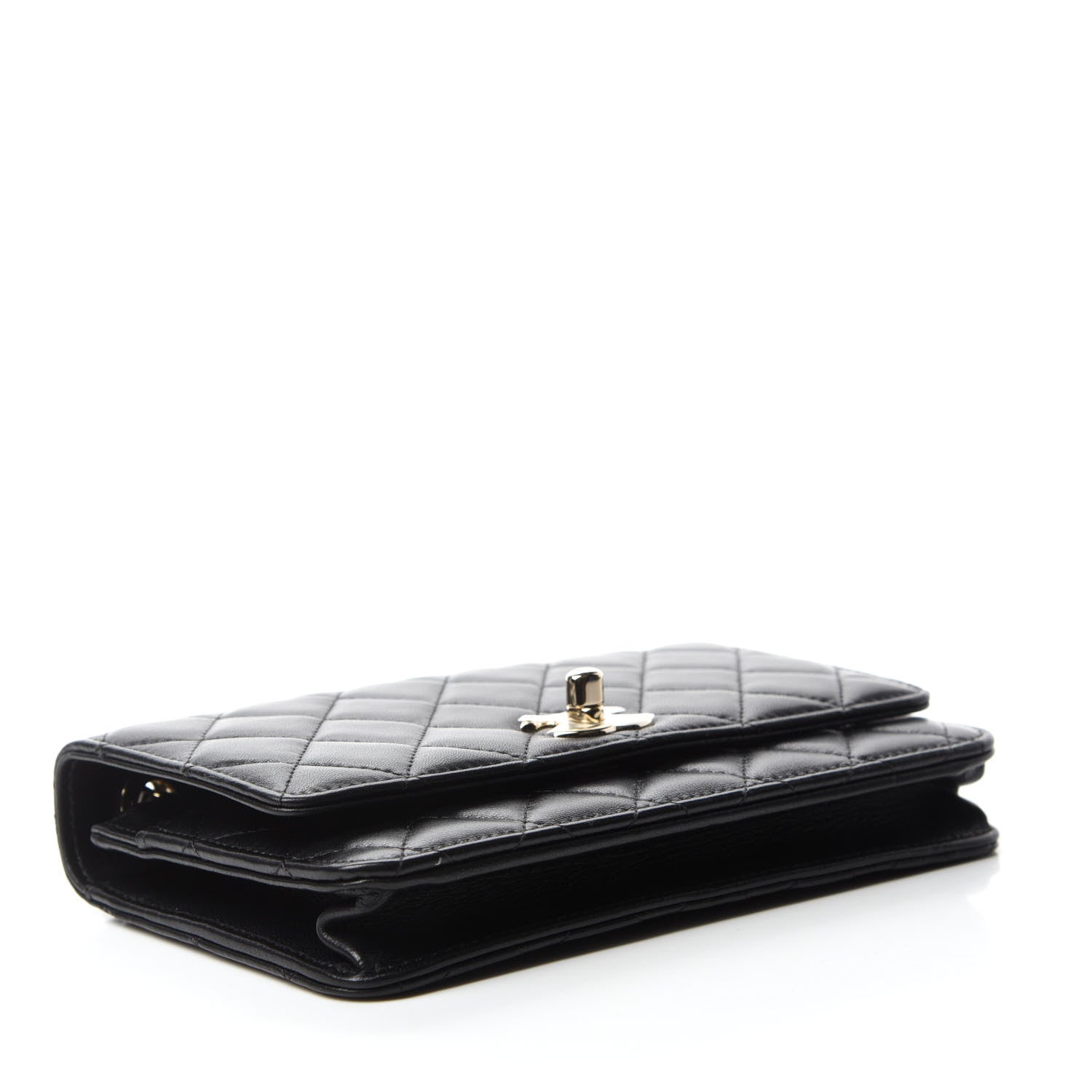 Chanel Lambskin Quilted Trendy CC Wallet On Chain WOC Black 4 of 12