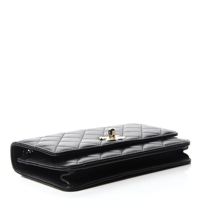 Chanel Lambskin Quilted Trendy CC Wallet On Chain WOC Black 4 of 12