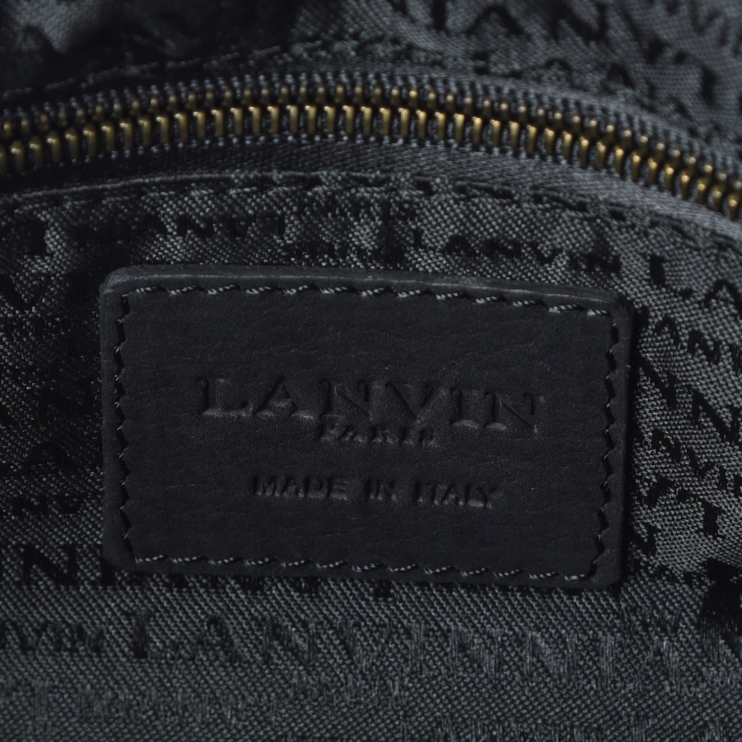 Lanvin Satin Pleated Shoulder Bag Black 8 of 8