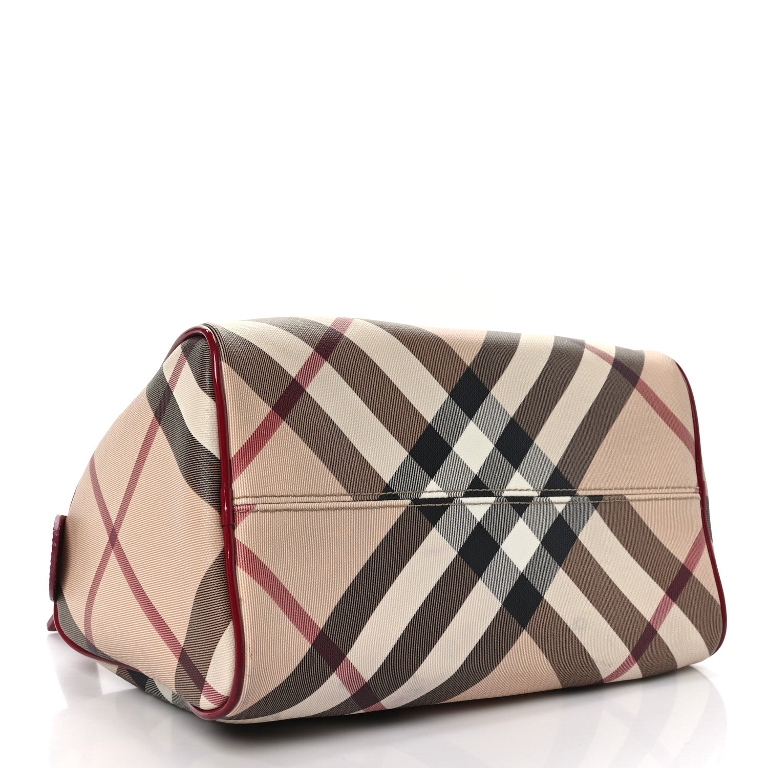 Burberry Patent Nova Check Chester Bowling Bag Raspberry Sorbet 4 of 11