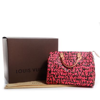 Louis Vuitton Monogram Graffiti Speedy 30 Fuchsia 7 of 8