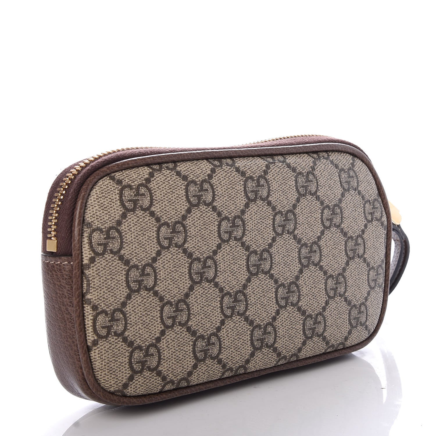 Gucci GG Supreme Monogram Ophidia Phone Case Wristlet Brown 3 of 7