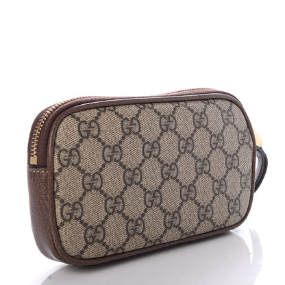 Gucci GG Supreme Monogram Ophidia Phone Case Wristlet Brown 3 of 7