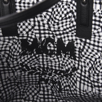 MCM Visetos Large Liz Reversible Shopper Tote Black 9 of 16