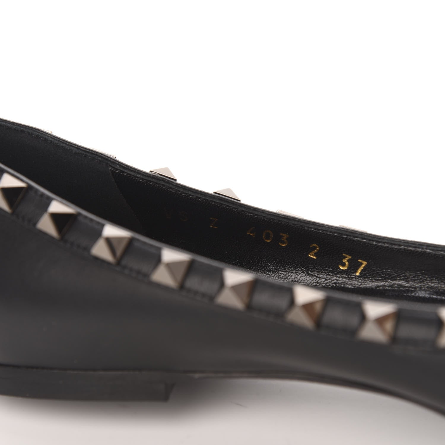 Valentino Garavani Nappa Rockstud Ballerina Flats 37 Black 8 of 9
