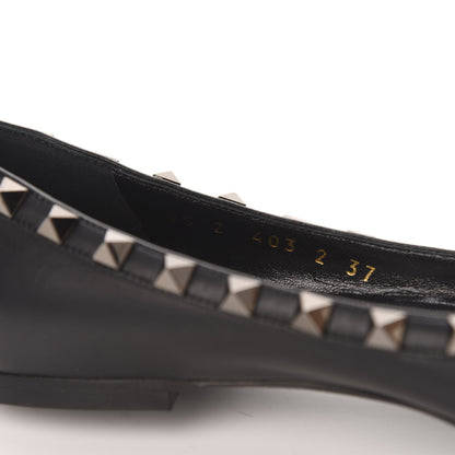 Valentino Garavani Nappa Rockstud Ballerina Flats 37 Black 8 of 9