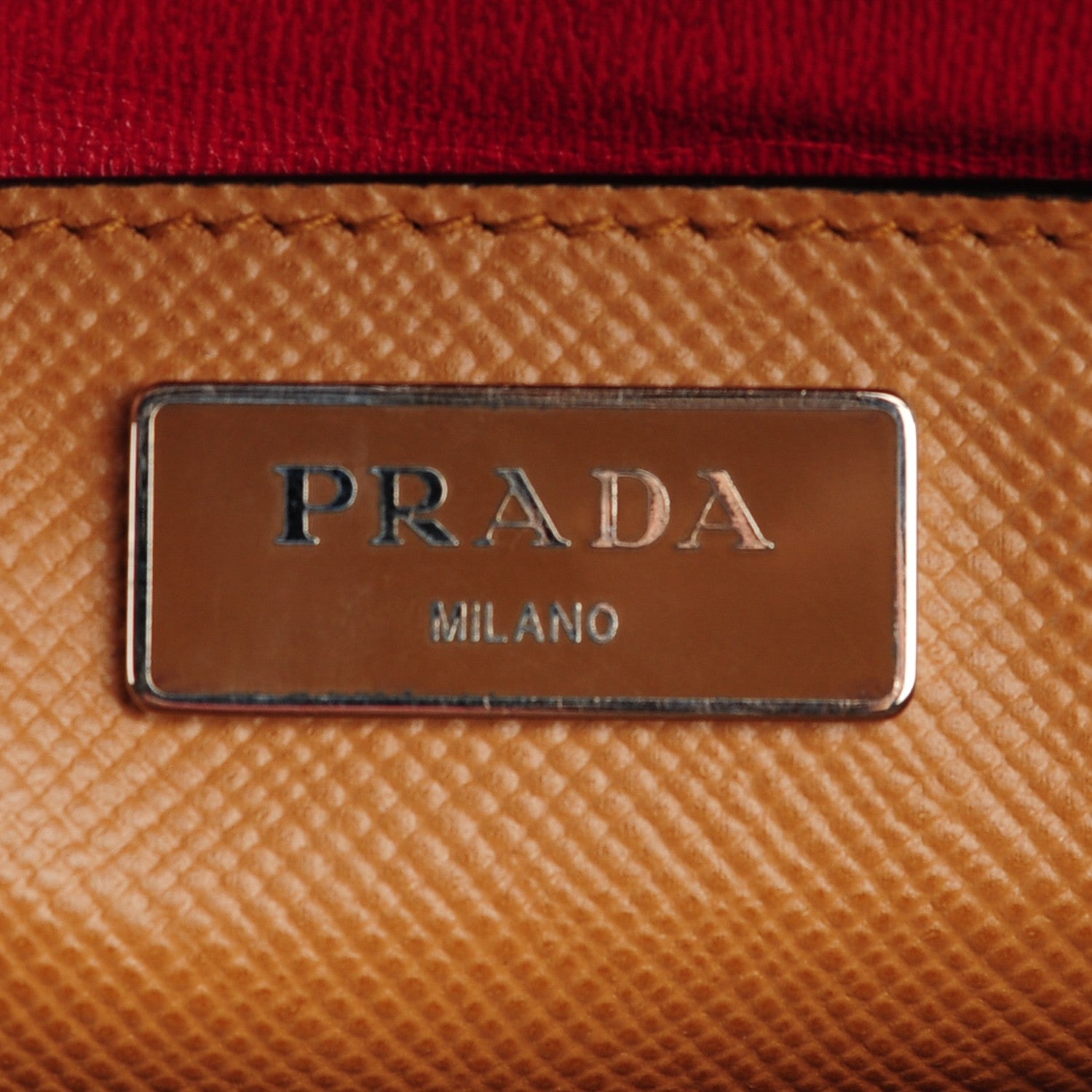 Prada Saffiano Cuir Twin Tote Caramello 6 of 10