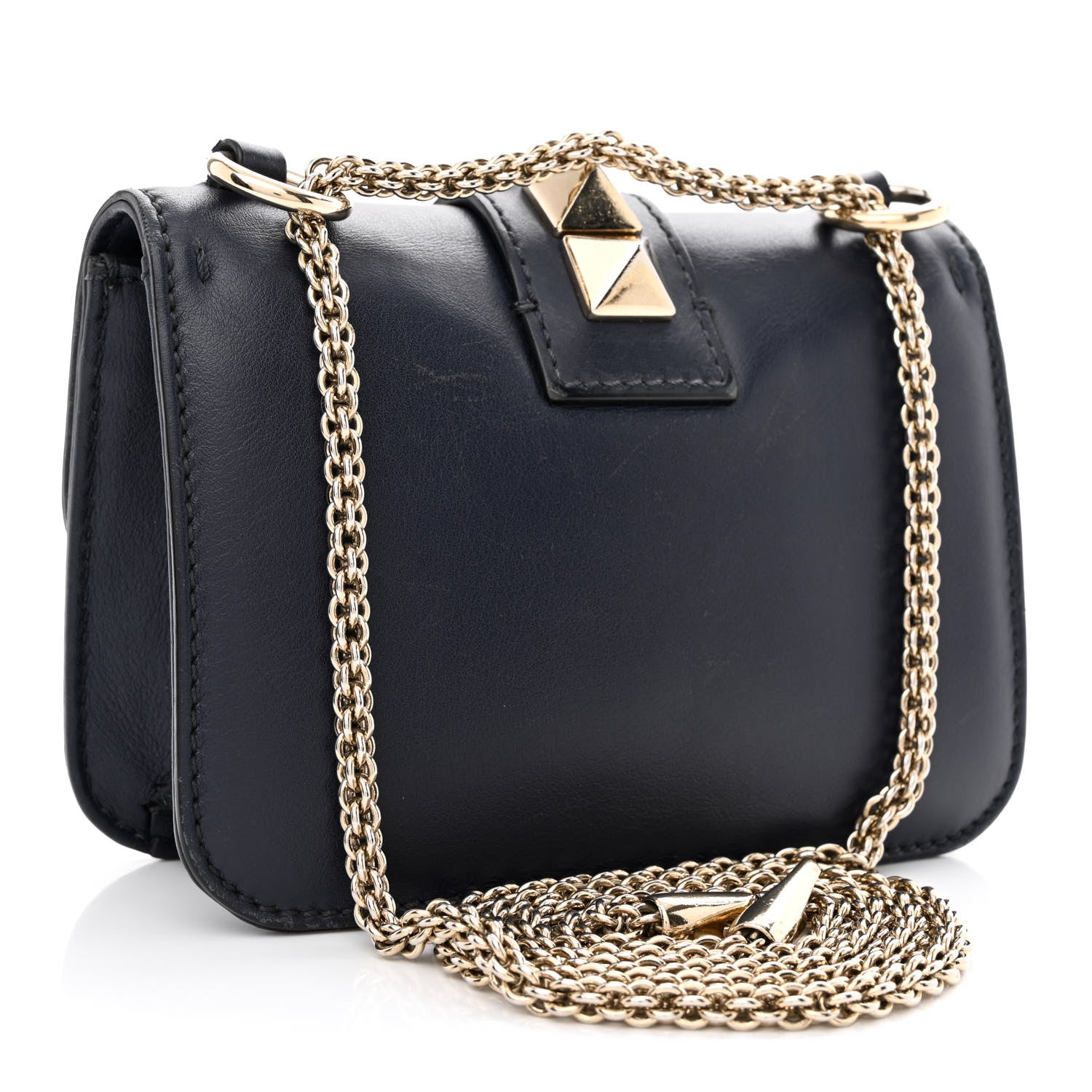Valentino Garavani Vitello Mini Glam Lock Rockstud Flap Black 2 of 9
