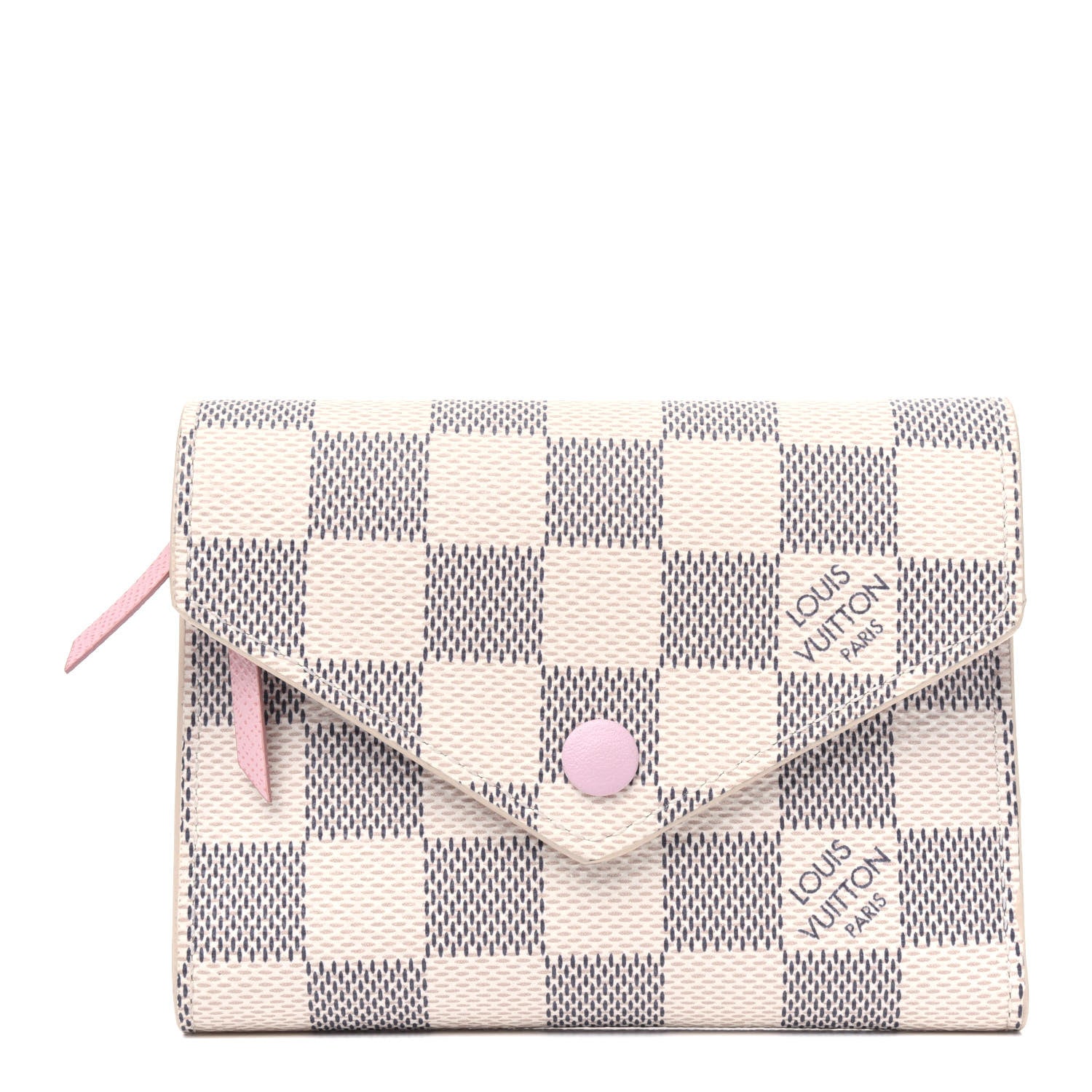 Louis Vuitton Damier Azur Victorine Wallet Rose Ballerine 1 of 7