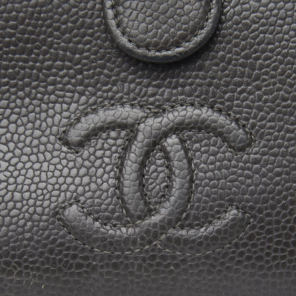 Chanel Caviar Timeless CC Zipped Pocket Wallet Grey 9 of 11