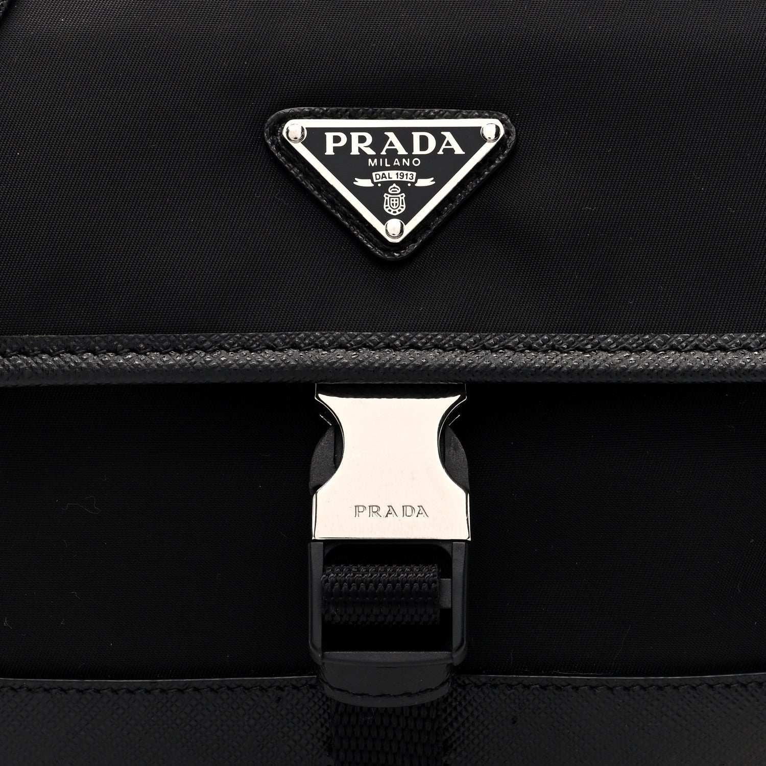 Prada Re-Nylon Saffiano Smartphone Case Crossbody Black 7 of 9