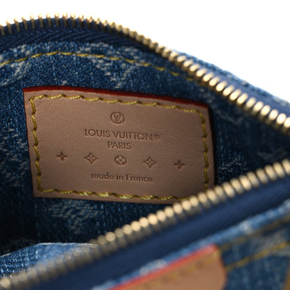 Louis Vuitton Monogram Denim Key Pouch Denim Blue 6 of 6
