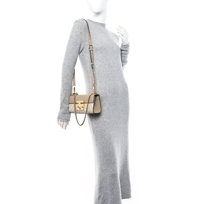 Gucci GG Supreme Monogram Calfskin Mini Padlock Shoulder Bag Beige Mystic White Oatmeal 2 of 11