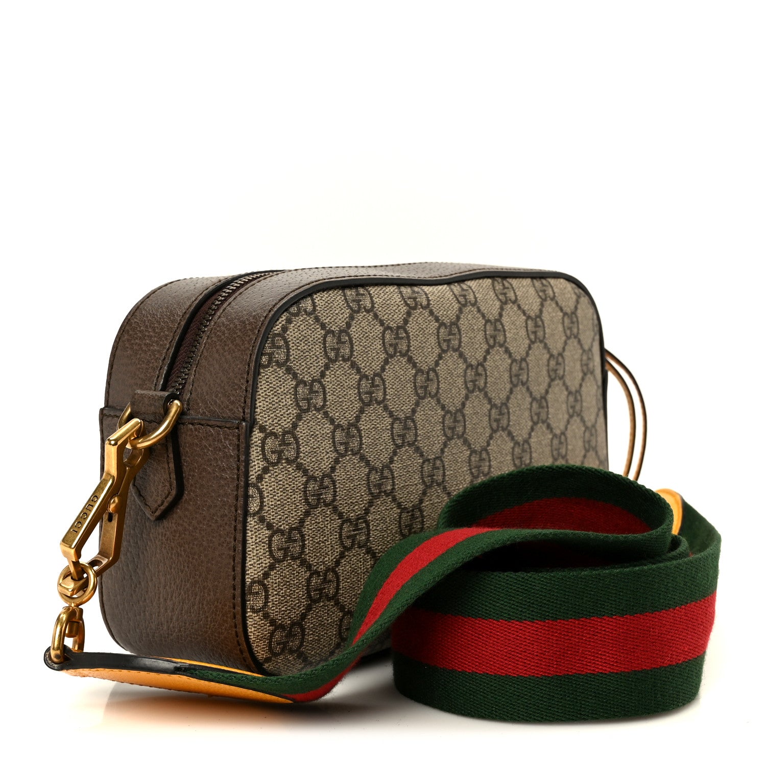 Gucci GG Supreme Monogram Web Neo Vintage Shoulder Bag Beige New Acero Crop 3 of 11