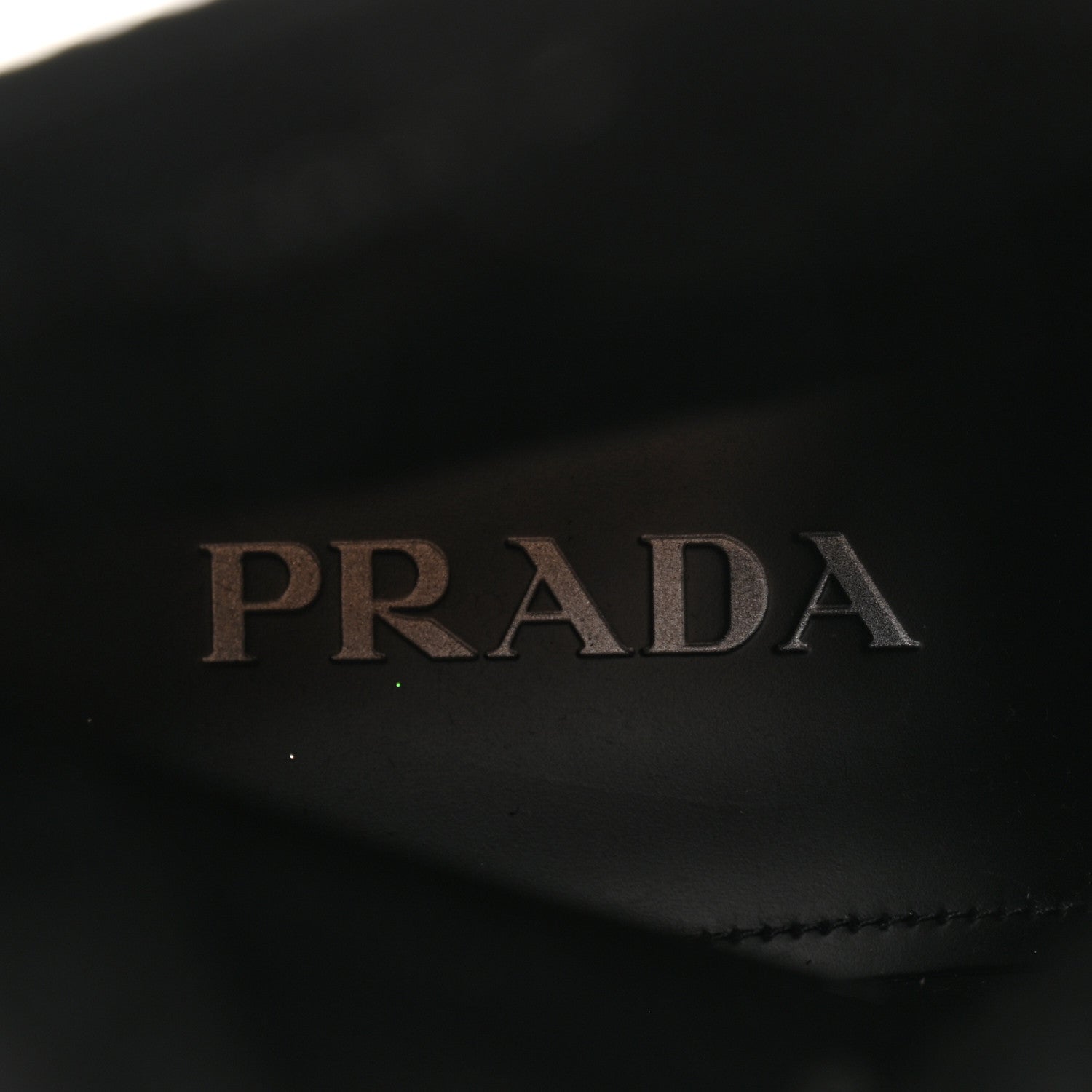Prada Spazzolato Rois Re-Nylon Metal Triangle Logo Mens Monolith Pouch Pocket 60mm Combat Boots 8 Black 6 of 10