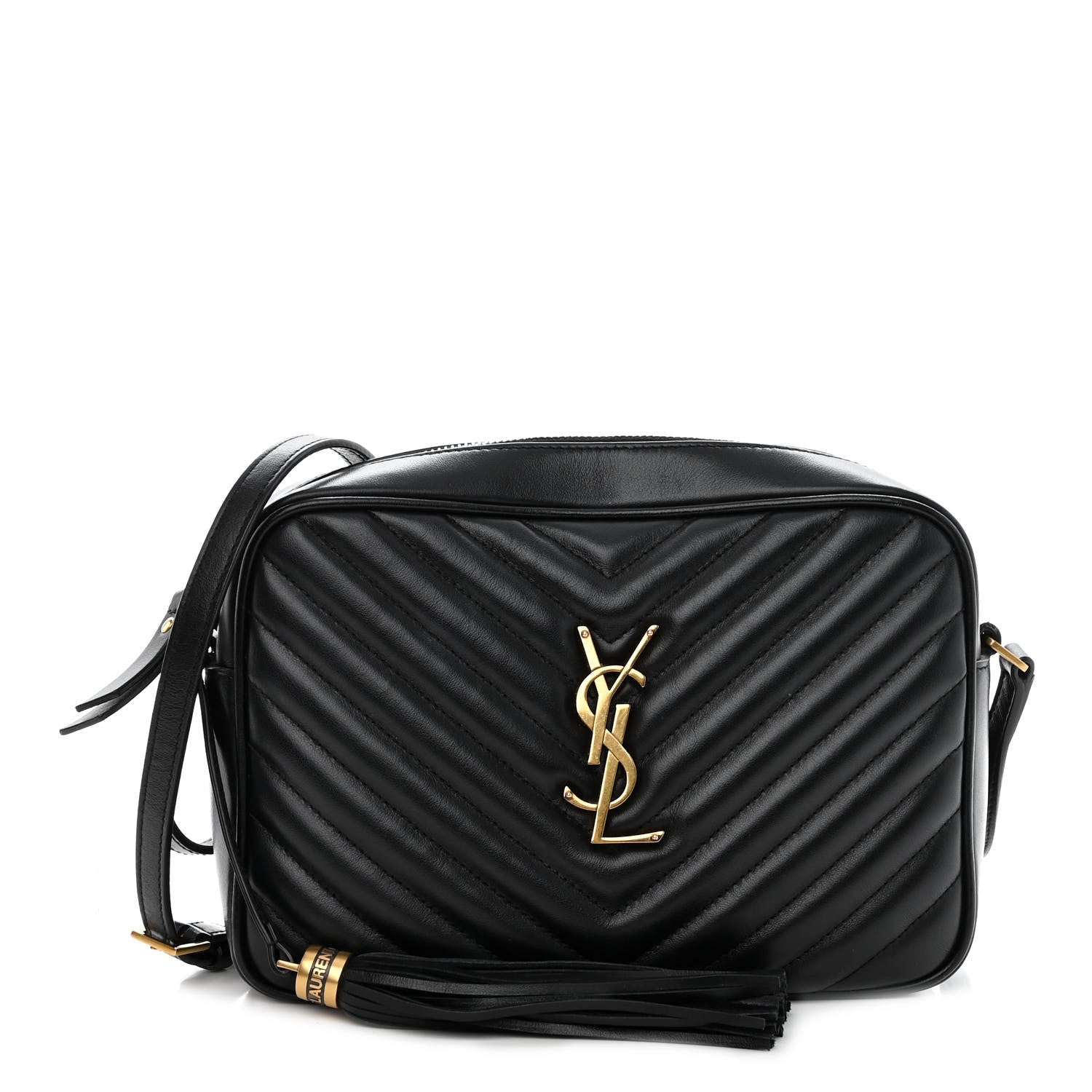 Saint Laurent Calfskin Matelasse Monogram Lou Camera Bag Black 1 of 10