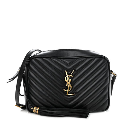Saint Laurent Calfskin Matelasse Monogram Lou Camera Bag Black 1 of 10