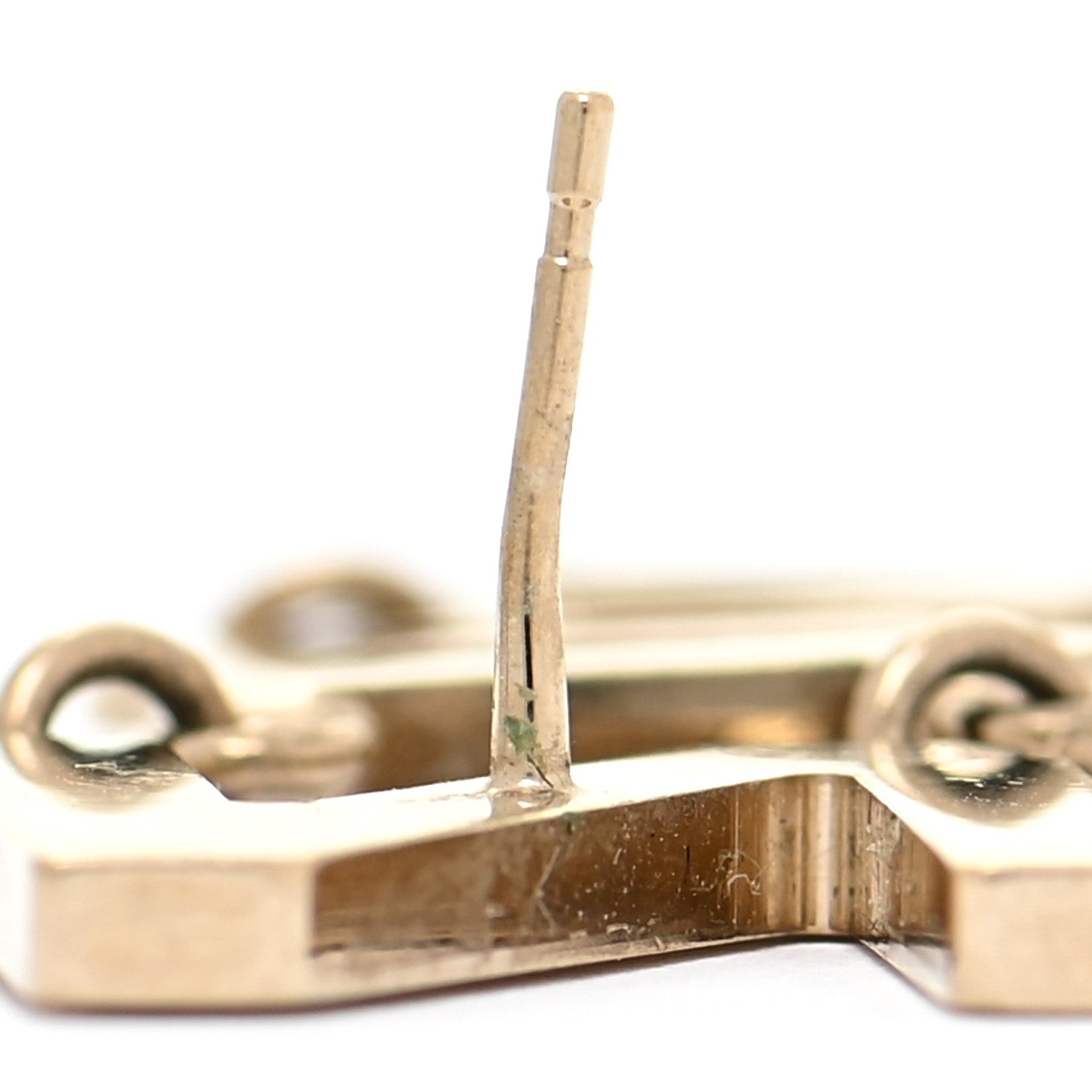 Chanel Metal Cha-Nel Logo Drop Earrings Gold 6 of 7