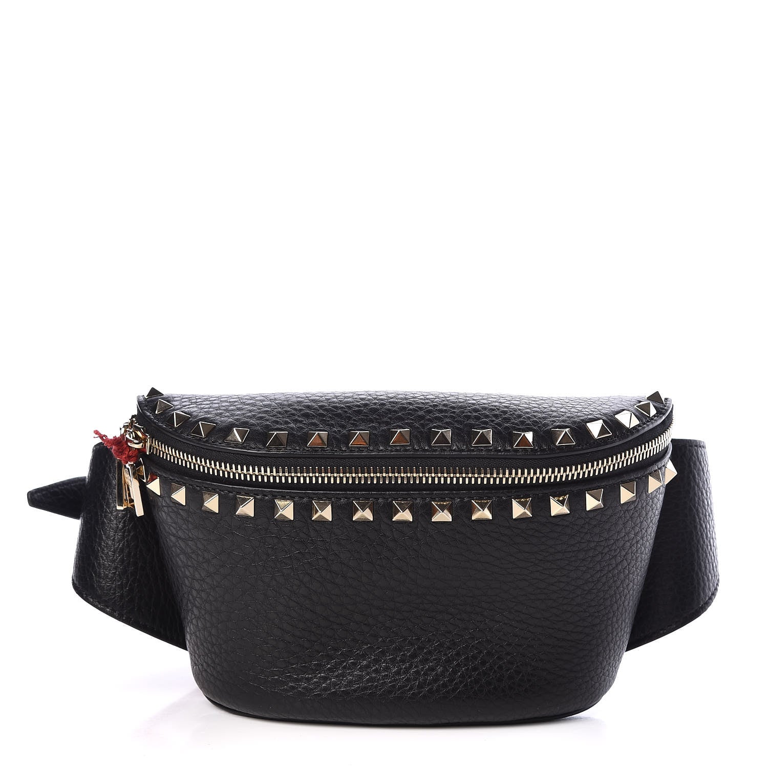 Valentino Garavani Grainy Calfskin Rockstud Belt Bag Black 1 of 8
