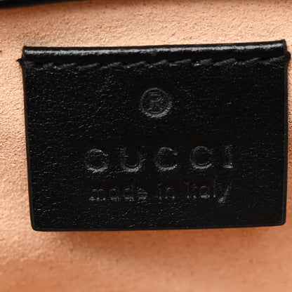 Gucci Calfskin Matelasse Aria Super Mini GG Marmont Shoulder Bag Black 6 of 11