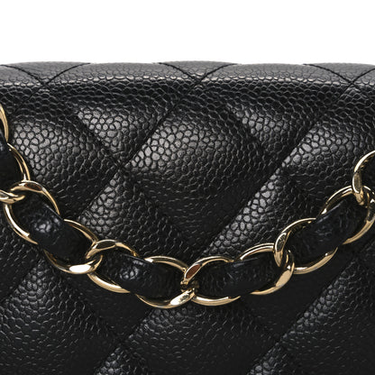 Chanel Caviar Quilted Jumbo Single Flap Black 8 of 10