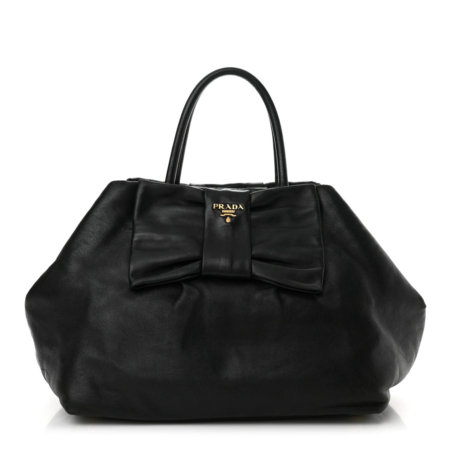 Nappa Fiocco Bow Tote Black