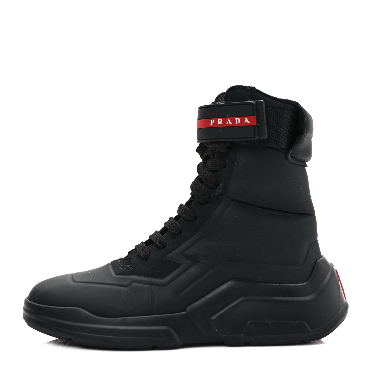 Prada Nubuck Polarius High Top Sneakers 36 Black 1 of 10