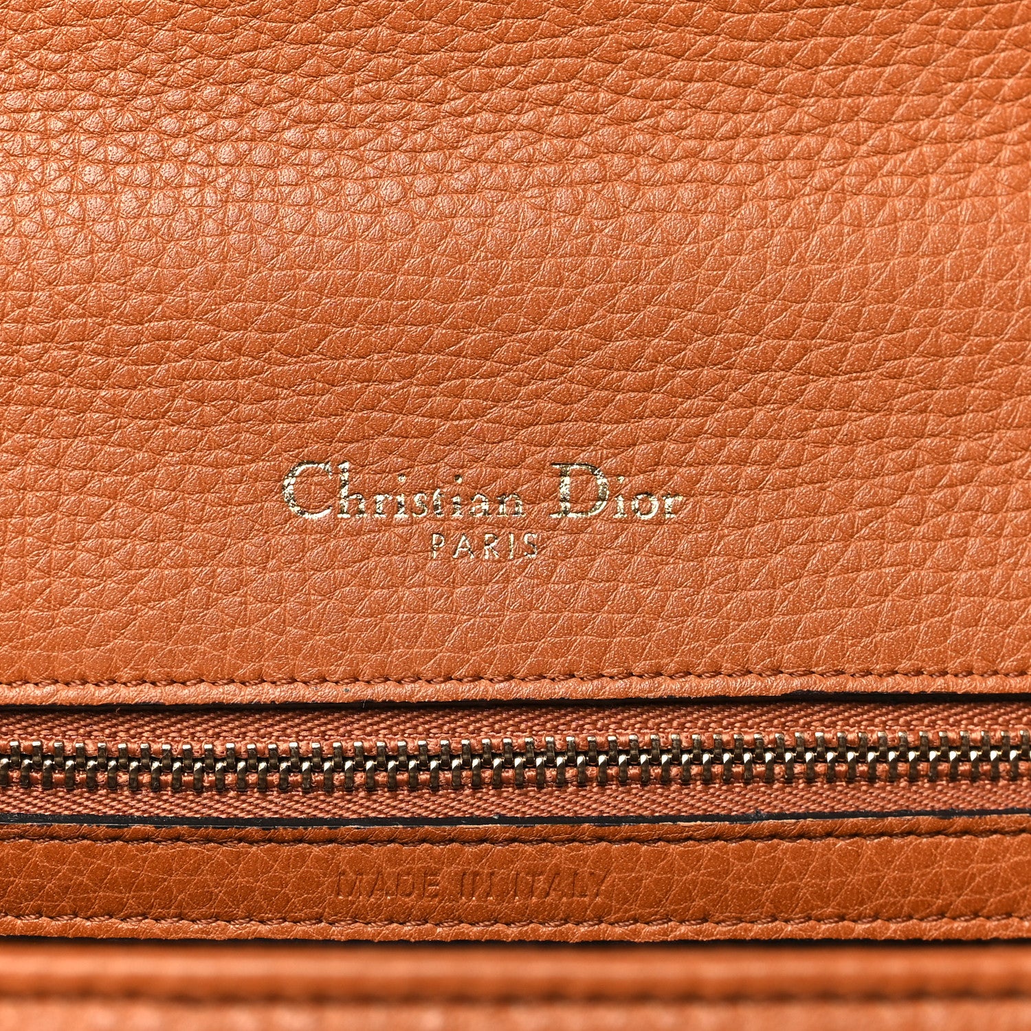 Christian Dior Grained Calfskin Medium Diorama Flap Bag Brown 6 of 13