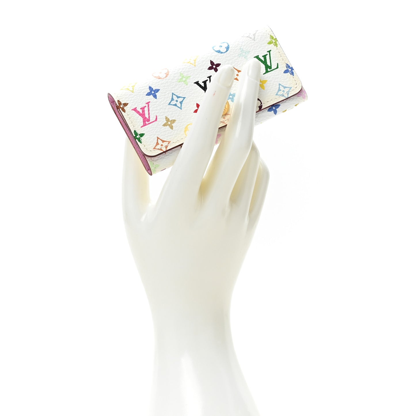 Monogram Multicolor Multicles 4 Key Holder White Litchi