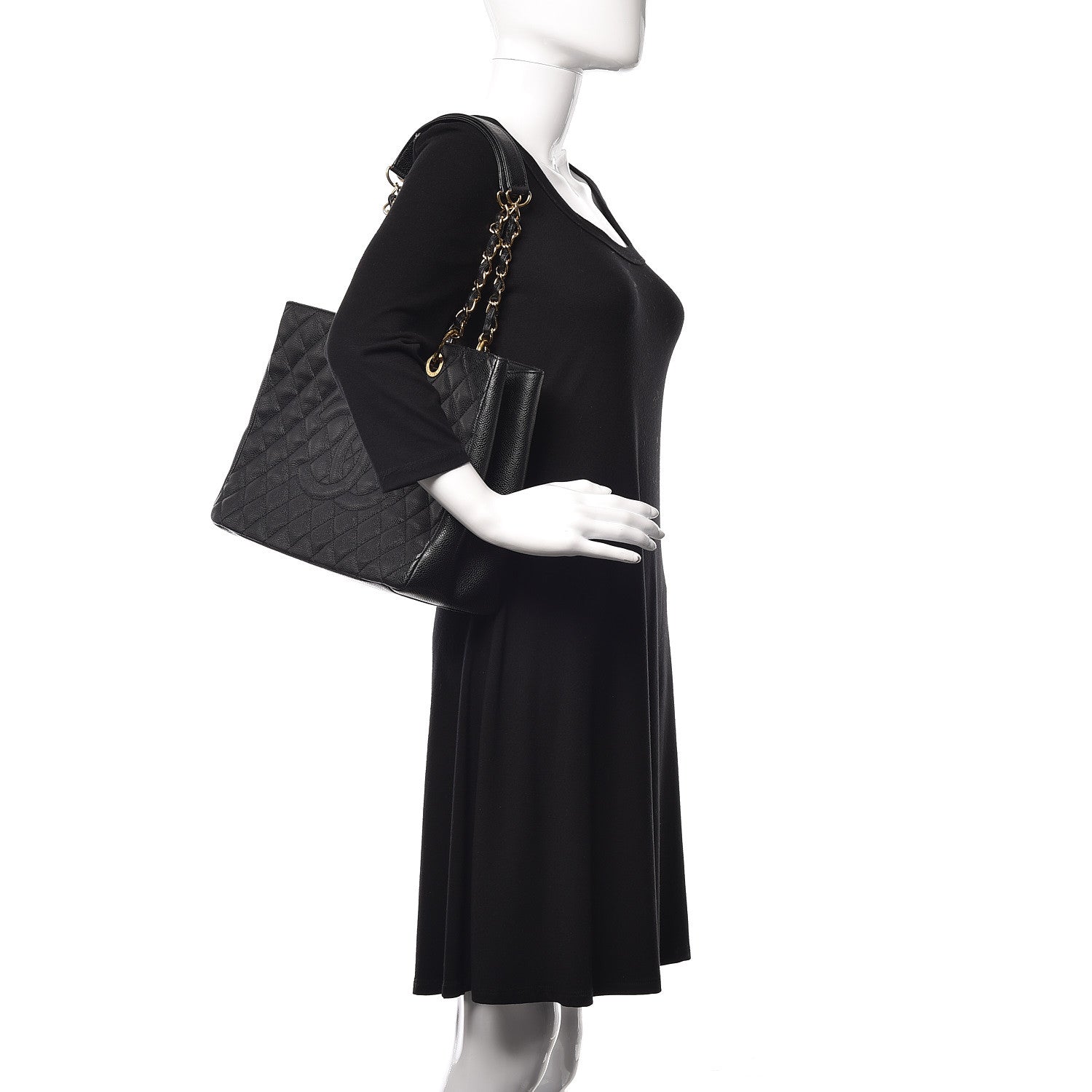 Chanel Caviar Quilted Grand Shopping Tote GST Black 2 of 9