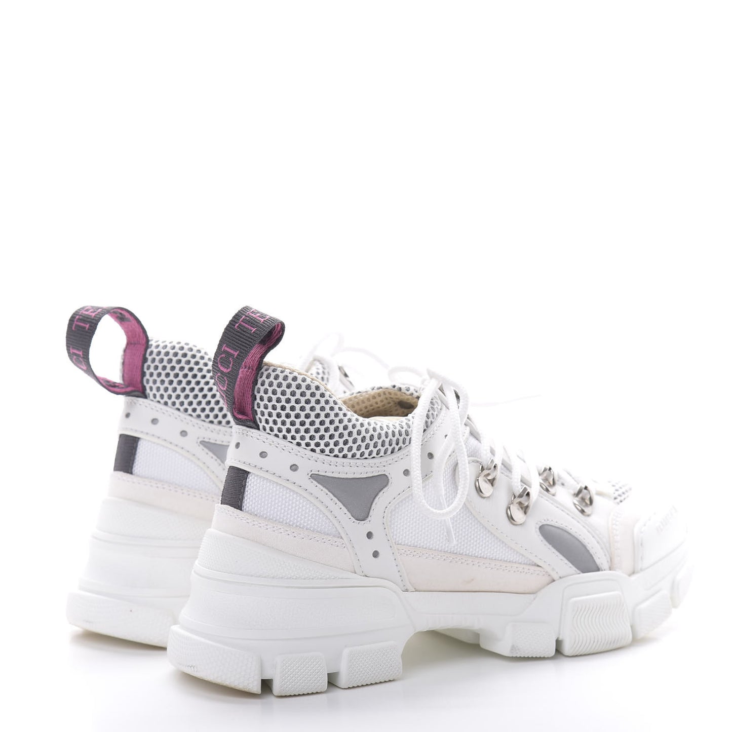 X SEGA Mesh Calfskin Suede Womens Flashtrek Sneakers 35 Great White