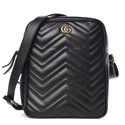 Gucci Calfskin Matelasse GG Marmont Travel Bag Black 1 of 7