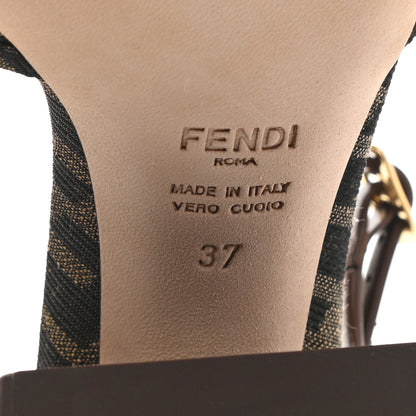 Fendi FF Tortoise Promenade Pumps 37 Tobacco 7 of 7