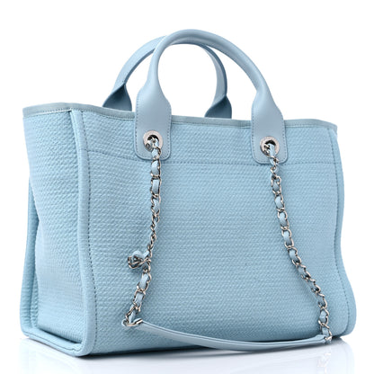 Chanel Mixed Fibers Small Deauville Tote Light Blue 4 of 10