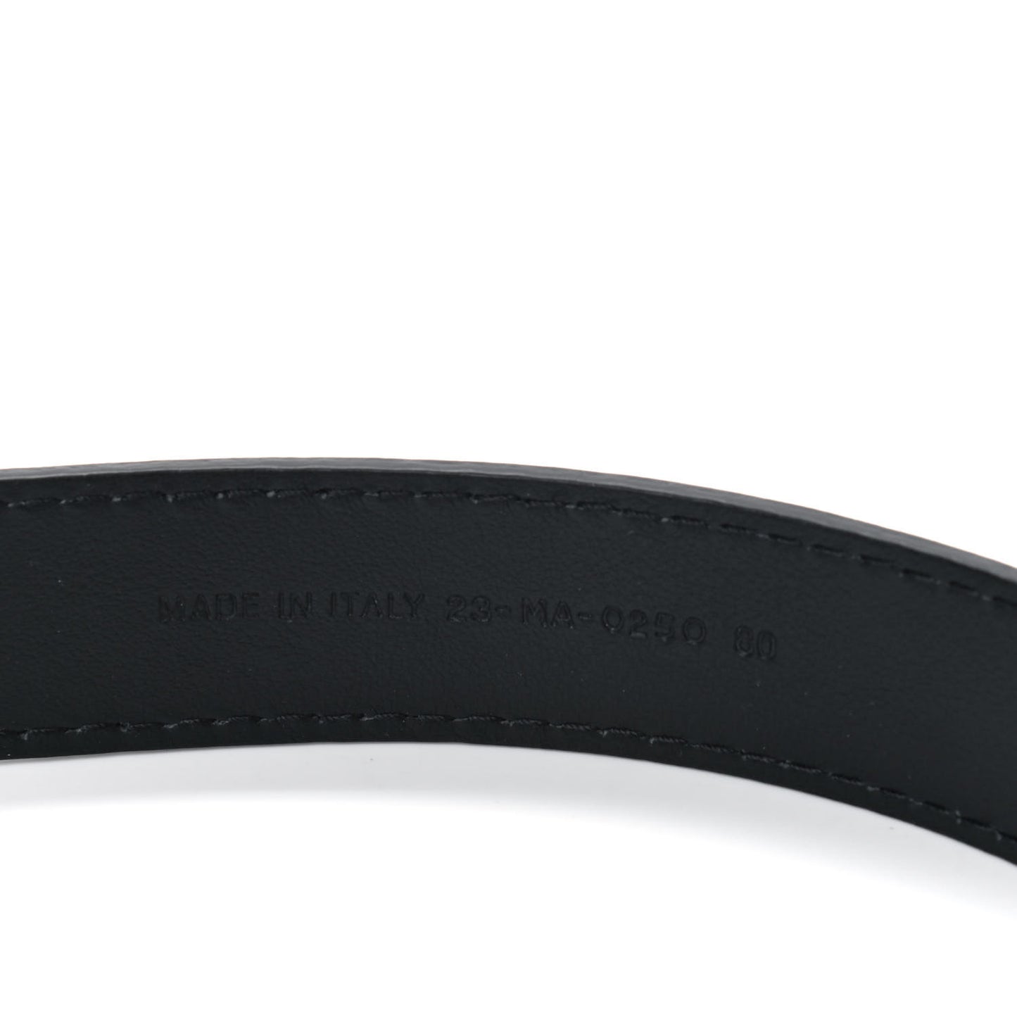 Calfskin D Fence Belt 80 Black