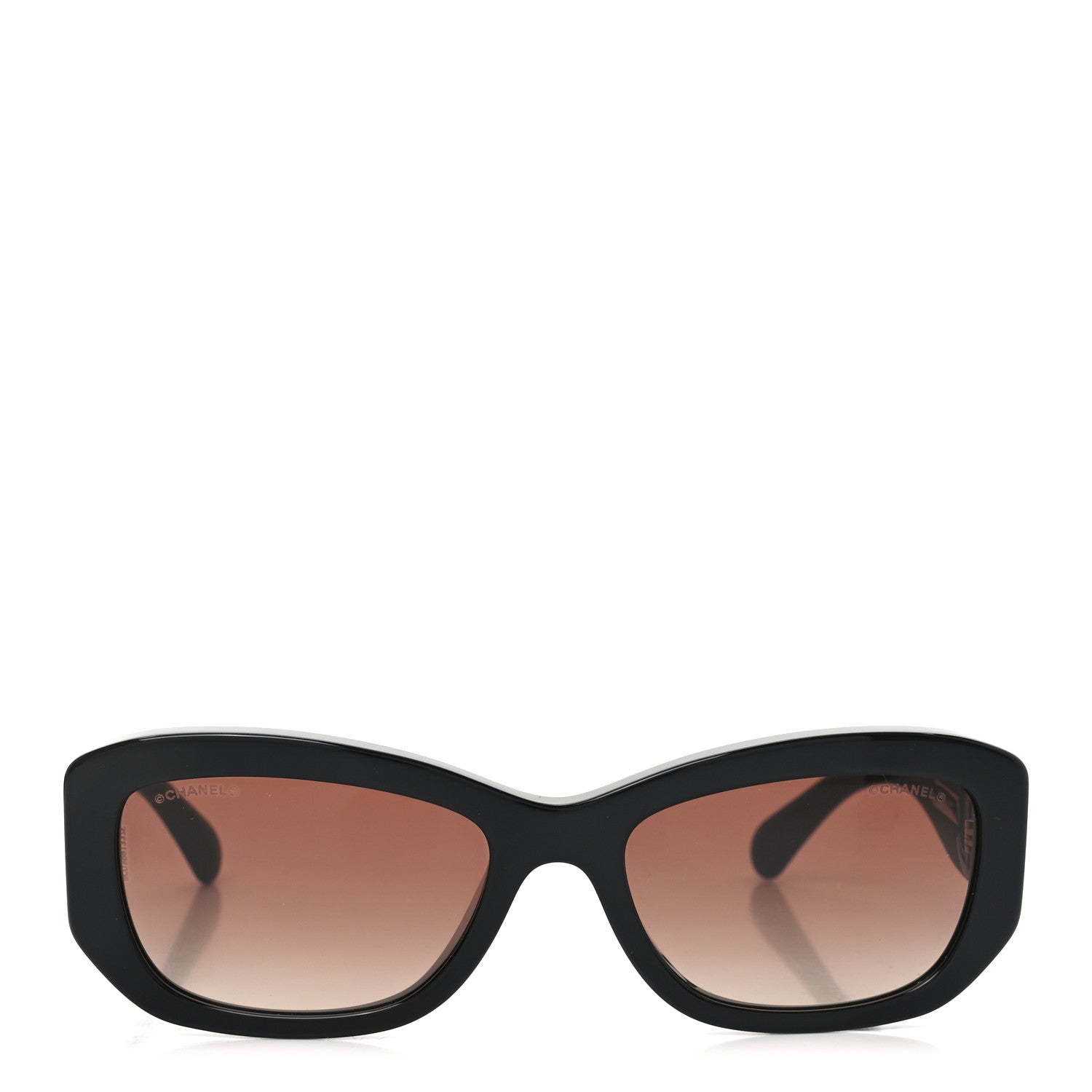 Chanel Acetate Rectangle Sunglasses 5493-A Black 2 of 7