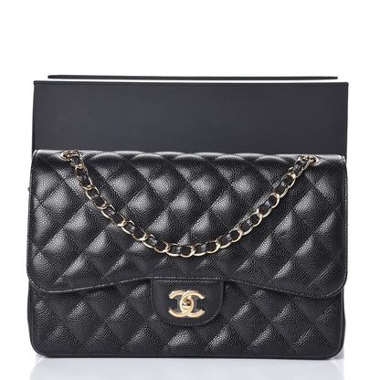 Chanel Caviar Quilted Jumbo Double Flap Black 8 of 8