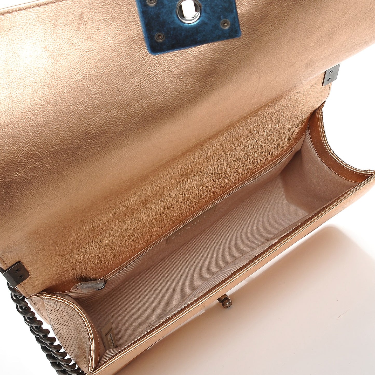 Perforated Lambskin New Medium Boy Flap Rose Gold