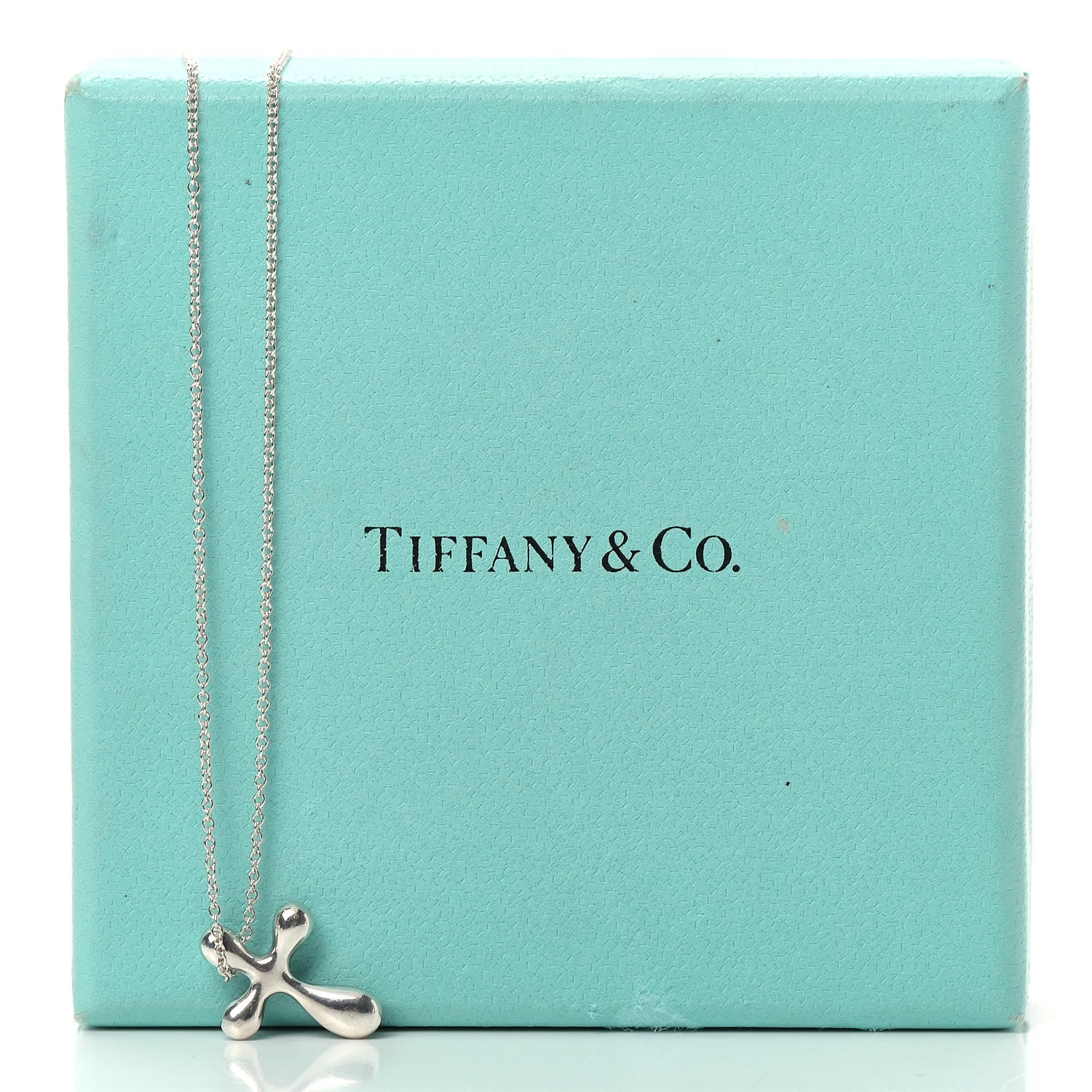 Tiffany Sterling Silver 16mm Elsa Peretti Cross Pendant Necklace 7 of 7