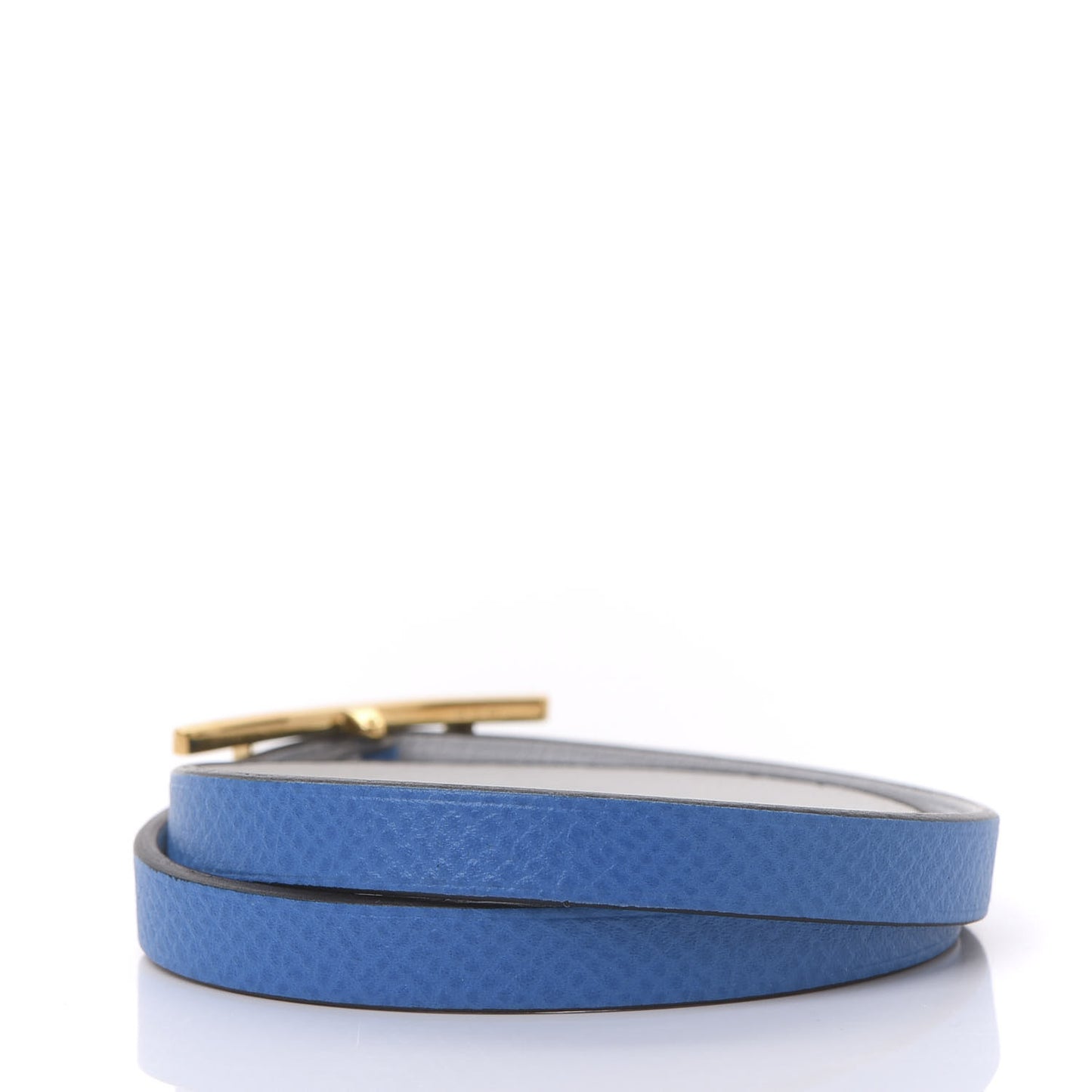 Epsom Swift Behapi Double Tour Bracelet S Bleu Hydra White