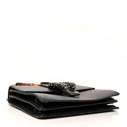 Gucci Dollar Calfskin Crystal Web Medium Dionysus Bamboo Top Handle Bag Black Black Diamond 4 of 14