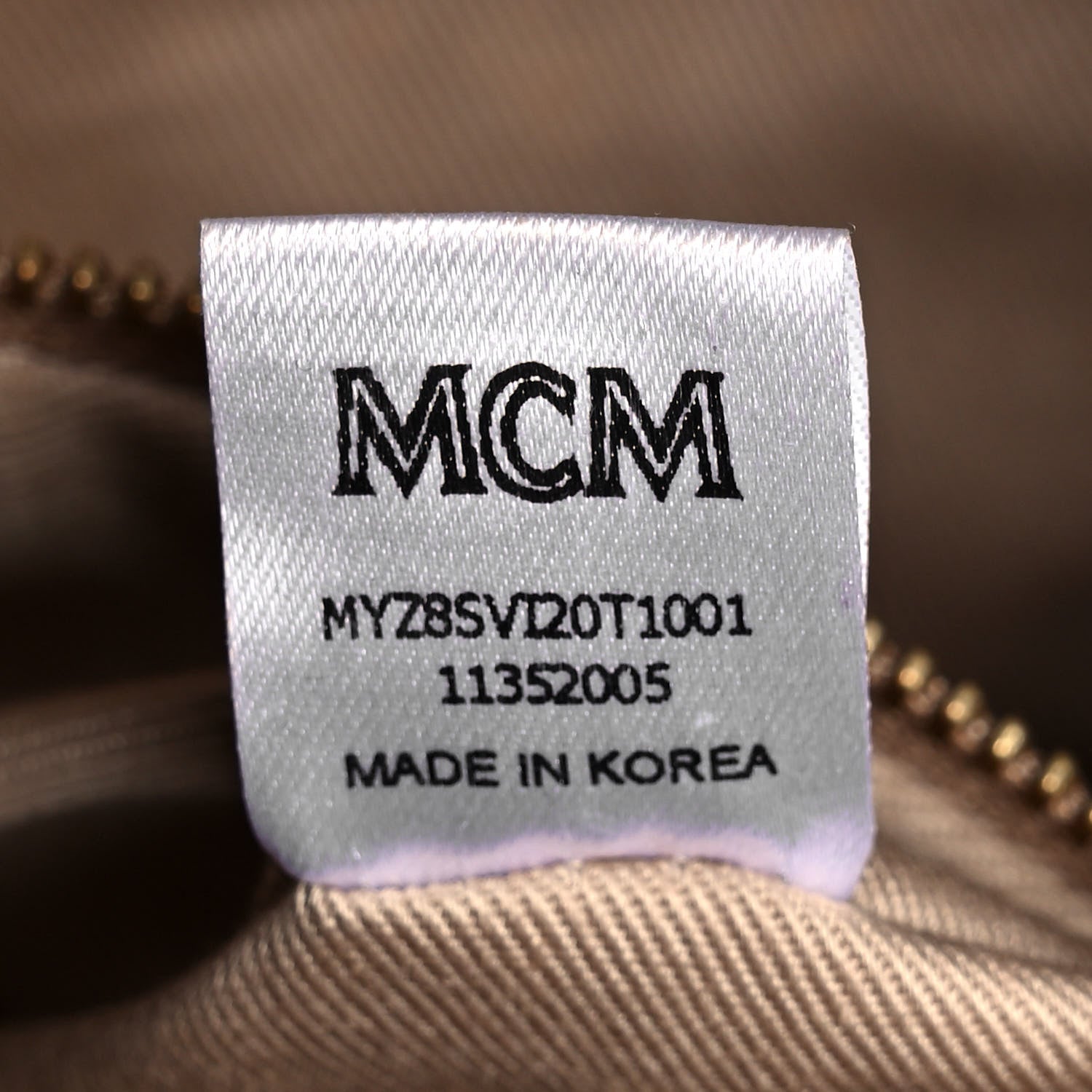 MCM Metallic Visetos Medium Crossbody Pouch Berline Gold 7 of 10