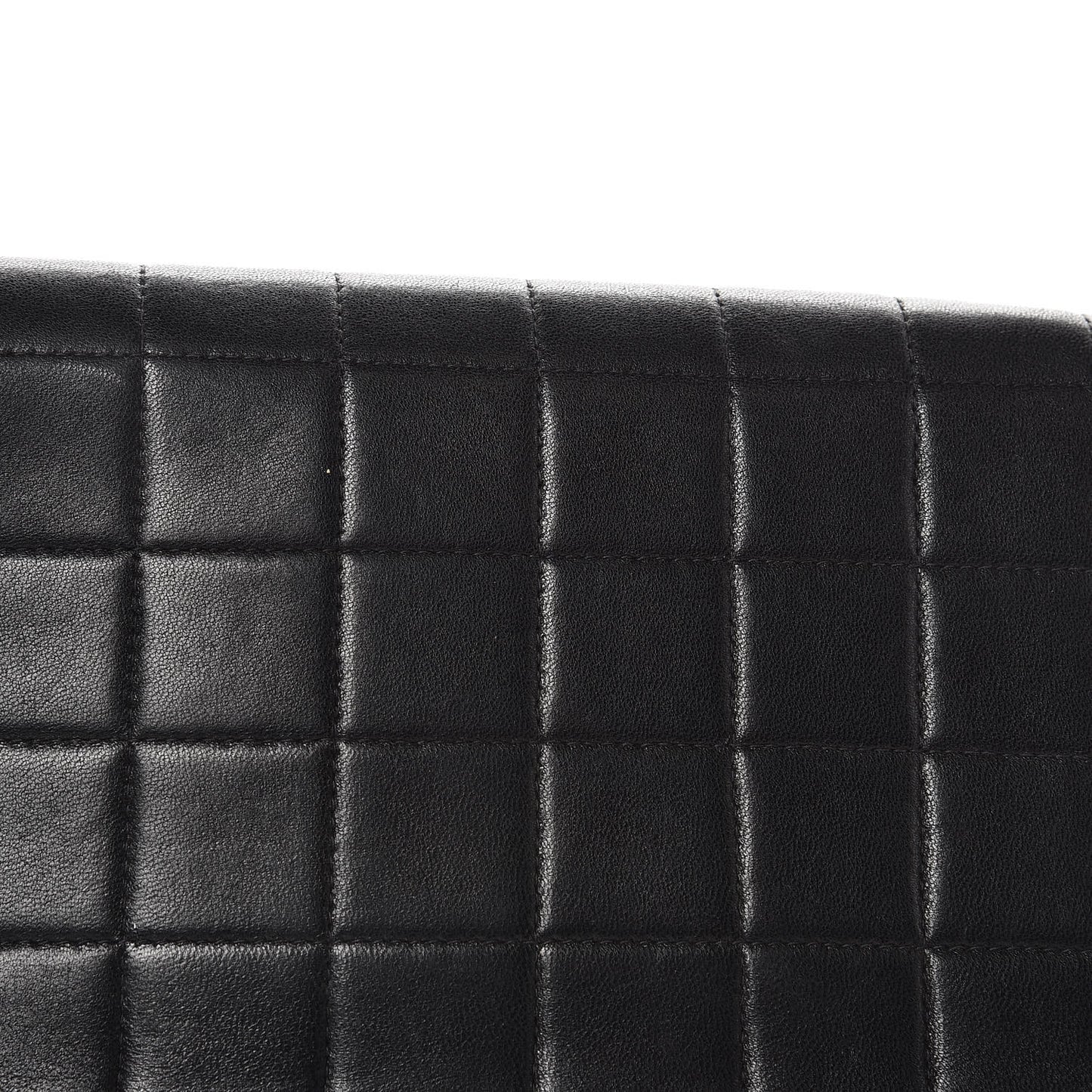 Lambskin East West Chocolate Bar Flap Black