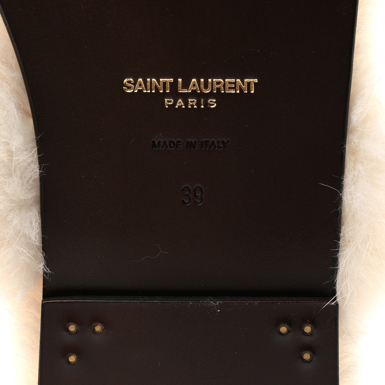 Saint Laurent Mink Bleach Slides 39 White 6 of 8