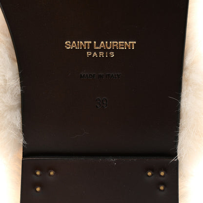 Saint Laurent Mink Bleach Slides 39 White 6 of 8