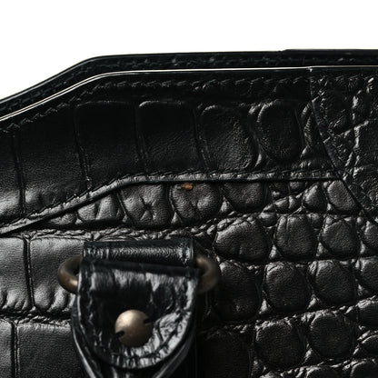 Balenciaga Calfskin Crocodile Embossed Classic Hardware City Black 13 of 13