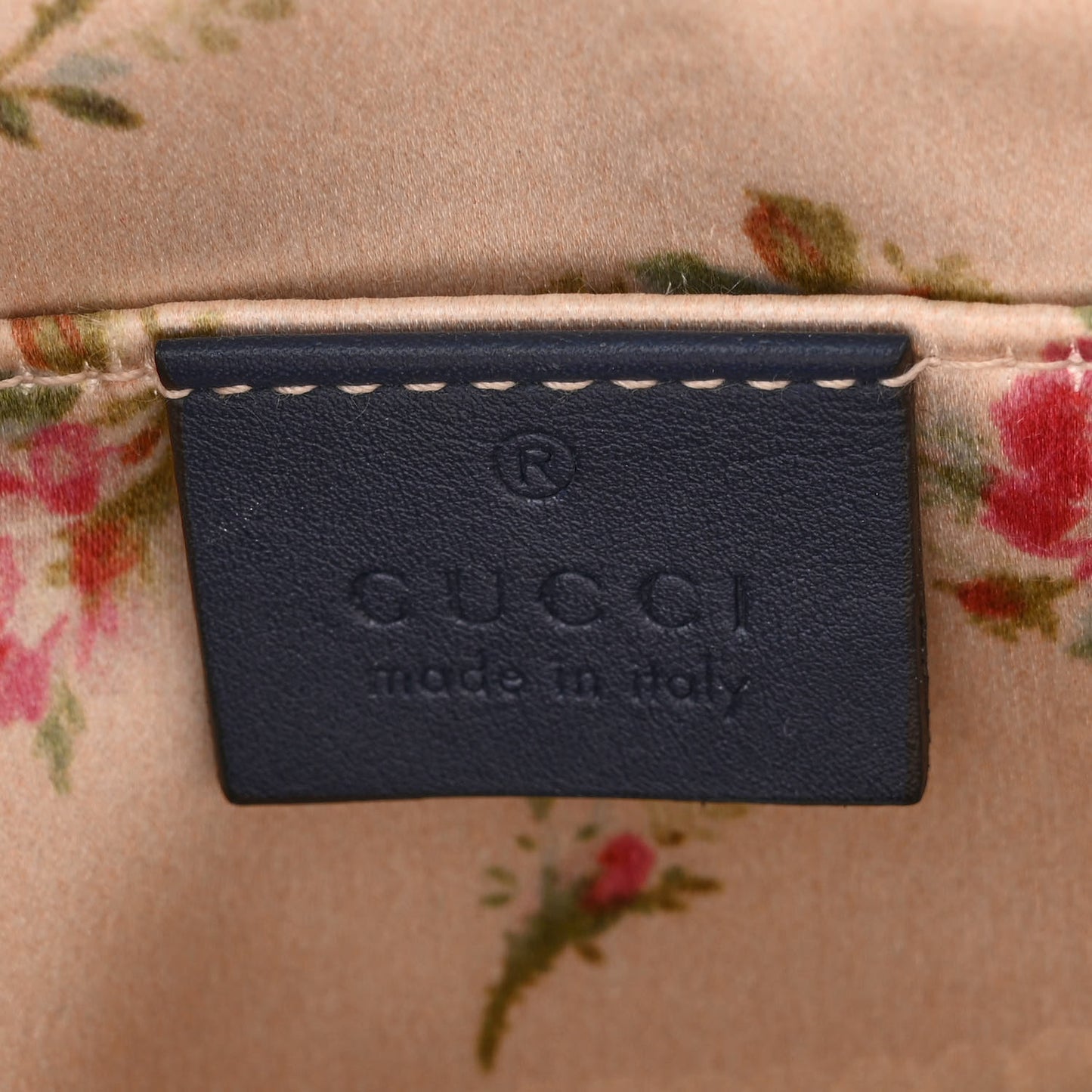 Denim Matelasse Embroidered Small GG Marmont Chain Shoulder Bag Blue