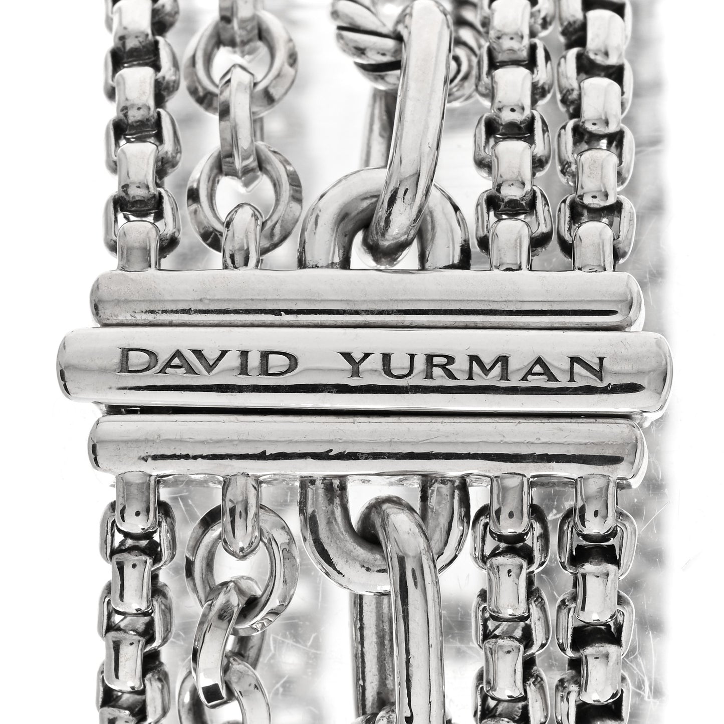 Sterling Silver Multi Row Chain Bracelet
